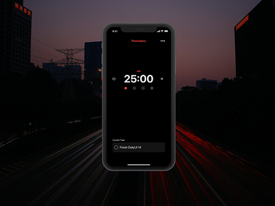 Pomodoro Timer app countdown countdown timer countdowntimer daily ui daily ui 14 dailyui dailyui 14 iphone iphone 11 iphonex mobile pomodoro pomodoro effect time timer ui uiux ux