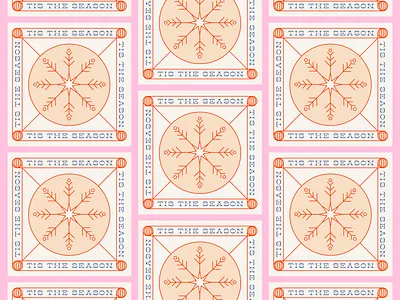 Snowflake brand pattern branding card christmas christmas card geometric holiday illustration minimal modern monoline simple snowflake