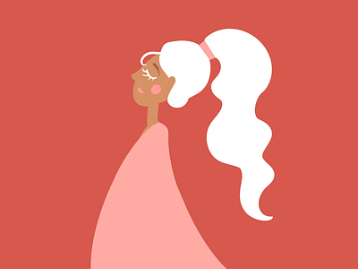 Ponytail character elegant exploration flat design illustrations trendy vectors woman