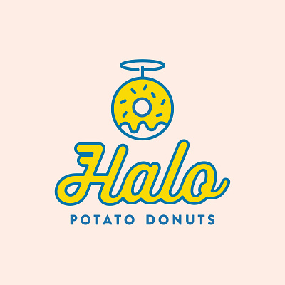 Halo Potato Donuts branding branding logo