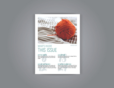 Knitting Magazine - Table of Contents design indesign layout layout design photography