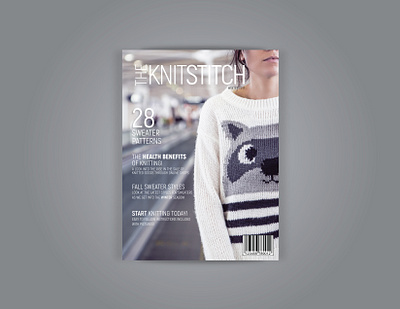 Knitting Magazine Cover design indesign layout layout design photoshop