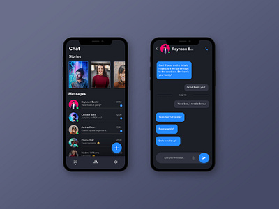 Messaging app adobe adobexd chat colours design iphone iphonex minimal mobile app ui ui design userinterface whatsapp