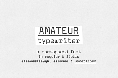 Amateur Typewriter font design font retro design retro font typewriter typewriter font typography vintage font vintage typewriter font