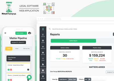 NovoTempus Legal Tech - Web App app branding design illustration sketchapp ui web