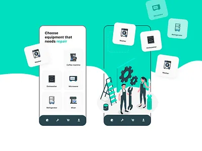 Repair application design app design application design concept design repair ui web
