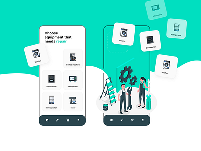 Repair application design app design application design concept design repair ui web