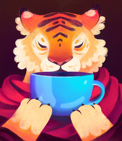 Tuesday Again art digital illustration illustration art illustration digital tiger