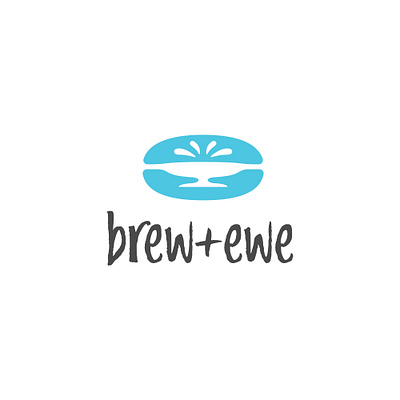 Brew & Ewe agora coffee community ewe fountain grow logo sheep water wool