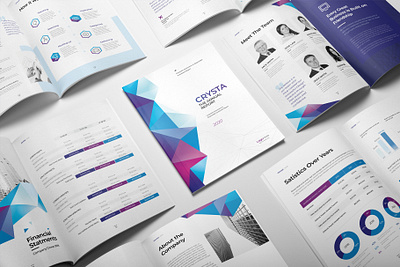Abstract Polygon Annual Report abstract brochure design brochure layout brochure template design indesign template polygon report cover