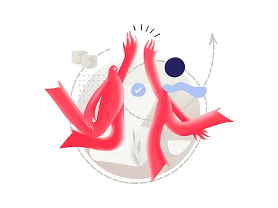 Sideline.io Illustration art colorful concept illustration illustration art red startup ui website