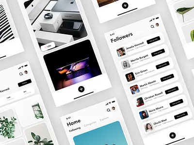 Minimal Photo sharing - Exploration app branding concept copenhagen design minimal minimalist mobile app modern photo sharing photography picture ui ui design uiux user experience user interface userexperiencedesign userinterface ux
