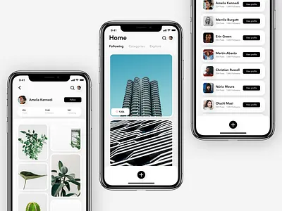 Minimal Photo sharing - Exploration app branding concept copenhagen design minimal minimalist mobile app modern photo sharing photography picture ui ui design uiux user experience user interface userexperiencedesign userinterface ux