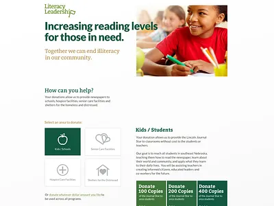 Donation Page icon landing page ui web web design website design