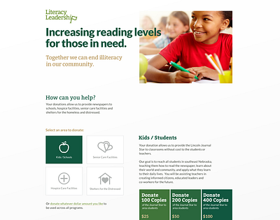 Donation Page icon landing page ui web web design website design
