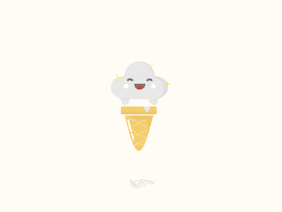 Cloud Cream Logo brand design cartoon cartoon character cloud clouds cream cute design elegant graphic design ice icecream icon logo logobrand logos smile vector vector art vector illustration