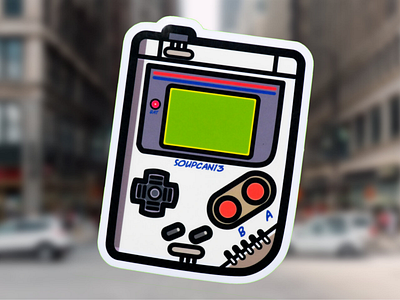 Old School Sticker Design affinity designer design drawing gameboy illustration old school retro soupcan13 sticker art stickers vector vector art