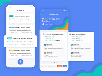 Cooperation app | Approval process app approval bright cooperation design list process slide task ui 任务 协作