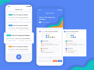 Cooperation app | Approval process app approval bright cooperation design list process slide task ui 任务 协作