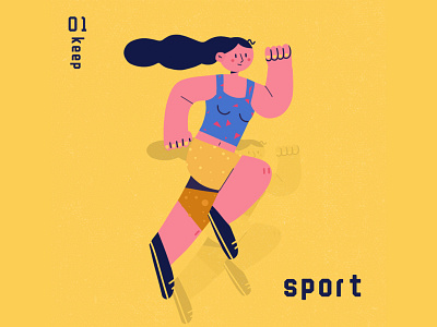 Keep sport illustration ui web 插图 设计