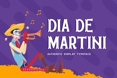 Dia De Martini - Authentic Display Typeface art authentic branding display display font font graphic design halloween label lettering logo logotype packaging playful