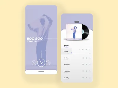 Music + Vinyl App dailyui design music app music player ui