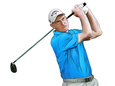Jim Furyk Digital Painting digital illustration
