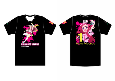 Zombieland Saga Sakura Black Tee anime manga shirt shirt design zombieland saga