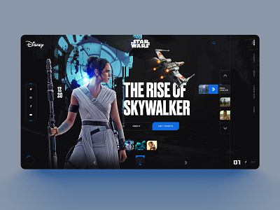 Starwars the Rise of Skywalker creative design game interactiondesign interface interface design minimal mobile design movies skywalker starwars the rise of walker ui uidesign uxdesign webdesign website