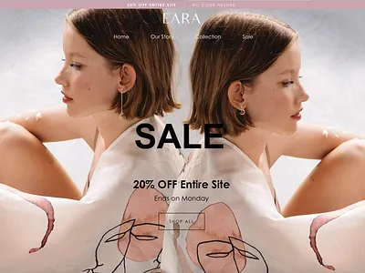 EARA Black Friday Homepage design blackfriday branding earrings ecommerce hero image sale shopify webdesign website