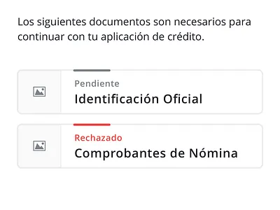 Uploaded Image Status call to action colored shadow continue continue button document fintech image icon image status input rejected status