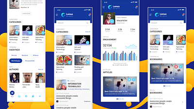 Lemux Multipurpose Mobile HTML Template android app angular app bootstrap 4 design f7 framework7 html 5 magazine mobile app mobile app design mobile app development mobile design news news app ui ux