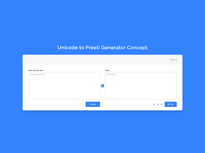 Unicode to Preeti Converter converter dailyui design dribbble flat design langauge layout minimal nepal nepali translation translator ui unicode