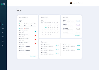 CRM Preview calendar calendar design calendar ui crm dashboad dashboard design dashboard ui reports status tasks