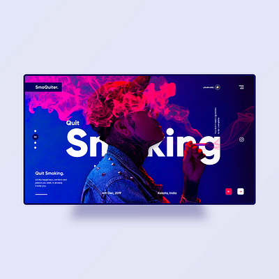 SmoQuiter UI adobe adobe photoshop adobexd behance brand design designs instagram logo logo design smoking ui ui ux uidesign uiux ux uxdesign uxui web webdesign webdevelopment