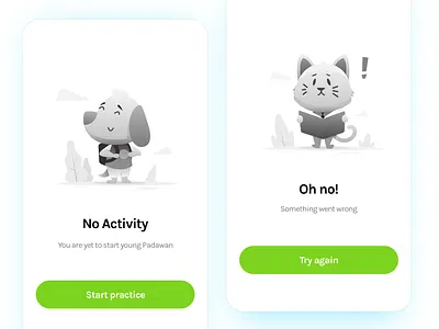 Delightful empty and error states delight delightful edge cases empty state error error message illustration ui vector