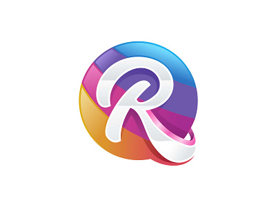 Colorful Letter R 3d 3d logo brand branding colorful creative icon identity illustration letter lettering logomark logotype mark r type typography