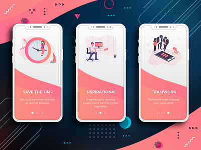Welcome Screens Mobile App Design design tranding uidesign user experience uxui