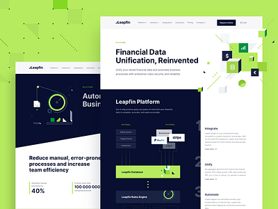 Financial Automation Website bold branding clean data financial illustration minimalistic platform ui webdesign website