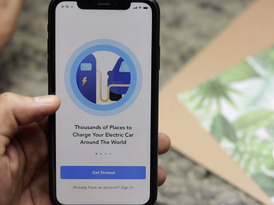 Mobile App For Finding a Charging Station For Your Electric Car animation app electric car gif gps interaction ios iphone mobile product design uber ui ux video