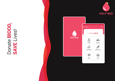 HelpRed app design blood blood donation branding design flat minimal ui user interface ux ux design