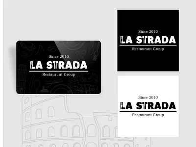 Логотип сети ресторанов La Strada branding logo