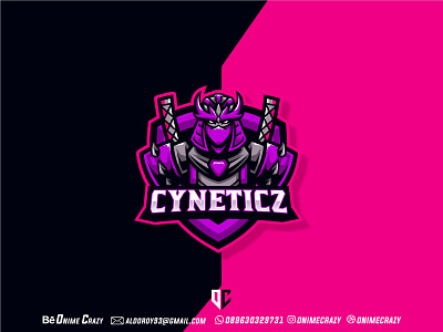 Samurai logo mascot " CYNETICZ " design esport gaming illustration mascot samurai twitch vector