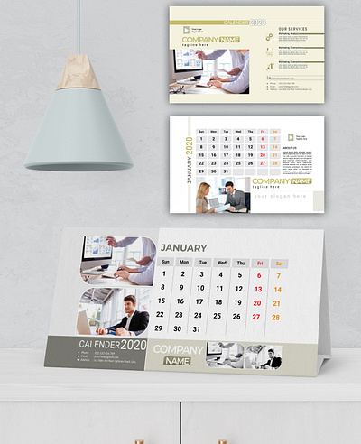 Desk Calendar branding illustration