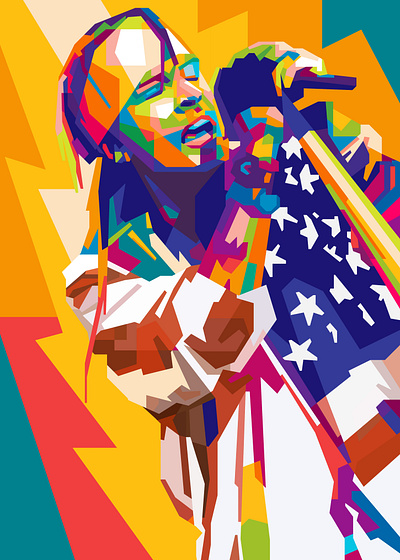 AXL gun n roses abstract abstract art abstract design american axl axl rose beautiful celebrities colorful colors geometric gun n roses illustration music music art musician popart wpap