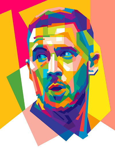 EDEN HAZARD abstract abstract art abstract design beautiful colorful colors eden hazard fifa world cup football footballer geometric geometric art geometric design hazard illustration popart soccer soccer ball soccer logo wpap