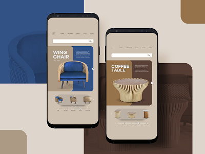 Wing Chair branding design designs furniture furniture app mobile mobile app mobile ui mockup sofa table ui ux