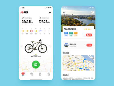 Ride & Route bicycle bike button cycling distance hero image icon map navigation bar progress review ride select star time