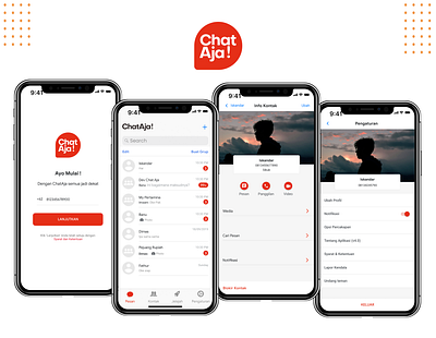 ChatAja Portofolio app design figma mobile app ui ux