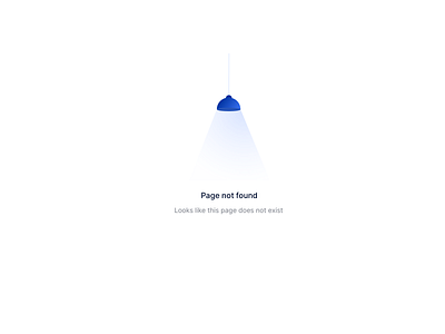 Page not found design empty state illustration